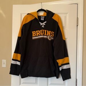 Lace up bruins hoodie